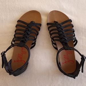 Jellypop Journey Black Gladiator Sandals